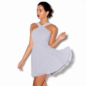 Lulu’s Gray Forevermore Skater Dress Size XS